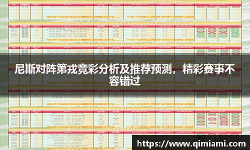 尼斯对阵第戎竞彩分析及推荐预测，精彩赛事不容错过
